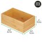 mDesign Bamboo Stackable Kitchen Drawer Organizer Tray, 4 Pack - Natural